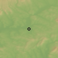 Shaded relief of the 50 km around Szécsény, drawn from the GMTED2010 grid