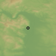Shaded relief of the 51 km around Szentendre, drawn from the GMTED2010 grid