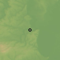 Shaded relief of the 51 km around Szentgál, drawn from the GMTED2010 grid
