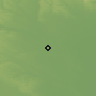 Shaded relief of the 51 km around Szentlőrinckáta, drawn from the GMTED2010 grid