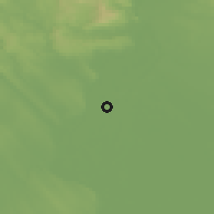 Shaded relief of the 51 km around Szigetcsép, drawn from the GMTED2010 grid
