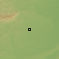 Shaded relief of the 51 km around Szombathely, drawn from the GMTED2010 grid