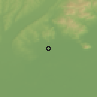 Shaded relief of the 50 km around Taktaszada, drawn from the GMTED2010 grid