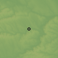 Shaded relief of the 51 km around Tamási, drawn from the GMTED2010 grid