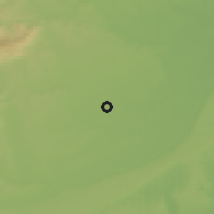 Shaded relief of the 51 km around Táplánszentkereszt, drawn from the GMTED2010 grid