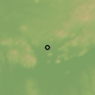 Shaded relief of the 51 km around Tapolca, drawn from the GMTED2010 grid