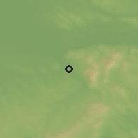 Shaded relief of the 51 km around Tata, drawn from the GMTED2010 grid