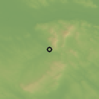 Shaded relief of the 51 km around Tatabánya, drawn from the GMTED2010 grid