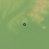 Shaded relief of the 50 km around Bekecs, drawn from the GMTED2010 grid