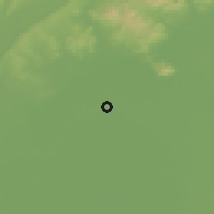 Shaded relief of the 50 km around Tiszadada, drawn from the GMTED2010 grid