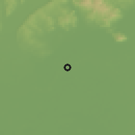 Shaded relief of the 50 km around Tiszadob, drawn from the GMTED2010 grid