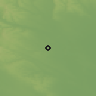 Shaded relief of the 51 km around Tóalmás, drawn from the GMTED2010 grid