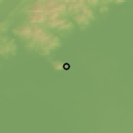 Shaded relief of the 50 km around Tokaj, drawn from the GMTED2010 grid