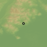 Shaded relief of the 50 km around Tolcsva, drawn from the GMTED2010 grid