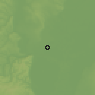 Shaded relief of the 51 km around Tolna, drawn from the GMTED2010 grid