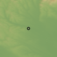 Shaded relief of the 51 km around Tura, drawn from the GMTED2010 grid