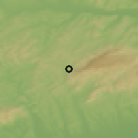 Shaded relief of the 50 km around Bélapátfalva, drawn from the GMTED2010 grid