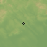 Shaded relief of the 51 km around Vál, drawn from the GMTED2010 grid