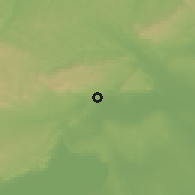 Shaded relief of the 51 km around Várpalota, drawn from the GMTED2010 grid