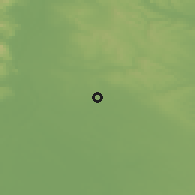 Shaded relief of the 51 km around Vecsés, drawn from the GMTED2010 grid
