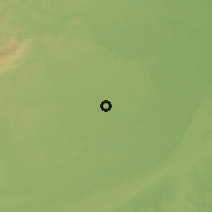 Shaded relief of the 51 km around Vép, drawn from the GMTED2010 grid