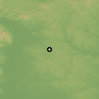 Shaded relief of the 51 km around Veresegyház, drawn from the GMTED2010 grid