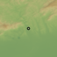 Shaded relief of the 50 km around Verpelét, drawn from the GMTED2010 grid