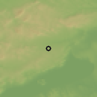 Shaded relief of the 51 km around Veszprém, drawn from the GMTED2010 grid