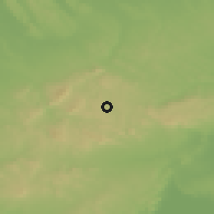 Shaded relief of the 51 km around Zirc, drawn from the GMTED2010 grid
