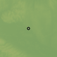 Shaded relief of the 51 km around Berzence, drawn from the GMTED2010 grid