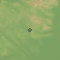 Shaded relief of the 51 km around Biatorbágy, drawn from the GMTED2010 grid