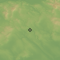 Shaded relief of the 51 km around Bicske, drawn from the GMTED2010 grid