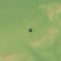Shaded relief of the 51 km around Bokod, drawn from the GMTED2010 grid