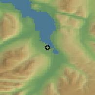Shaded relief of the 43 km around Akureyri, drawn from the GMTED2010 grid