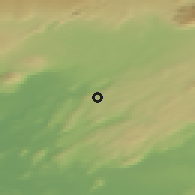Shaded relief of the 43 km around Flúðir, drawn from the GMTED2010 grid