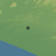 Shaded relief of the 43 km around Hella, drawn from the GMTED2010 grid