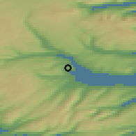 Shaded relief of the 43 km around Hólmavík, drawn from the GMTED2010 grid