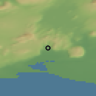 Shaded relief of the 43 km around Hveragerði, drawn from the GMTED2010 grid