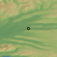 Shaded relief of the 43 km around Kleppjárnsreykir, drawn from the GMTED2010 grid