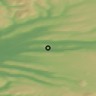 Shaded relief of the 43 km around Reykholt, drawn from the GMTED2010 grid