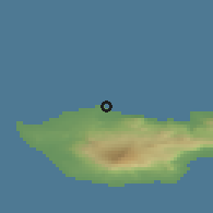 Shaded relief of the 43 km around Rif, drawn from the GMTED2010 grid