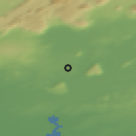 Shaded relief of the 43 km around Sólheimar, drawn from the GMTED2010 grid