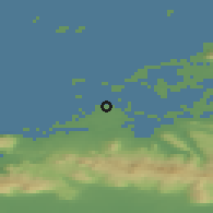 Shaded relief of the 43 km around Stykkishólmur, drawn from the GMTED2010 grid