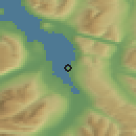 Shaded relief of the 43 km around Svalbarðseyri, drawn from the GMTED2010 grid
