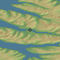 Shaded relief of the 43 km around Þingeyri, drawn from the GMTED2010 grid