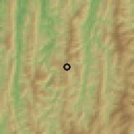 Shaded relief of the 58 km around Āīzawl, drawn from the GMTED2010 grid