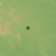 Shaded relief of the 59 km around Belampalli, drawn from the GMTED2010 grid