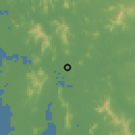 Shaded relief of the 59 km around Bhiwandi, drawn from the GMTED2010 grid
