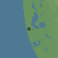 Shaded relief of the 60 km around Alappuzha, drawn from the GMTED2010 grid