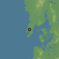 Shaded relief of the 59 km around Bombay, drawn from the GMTED2010 grid